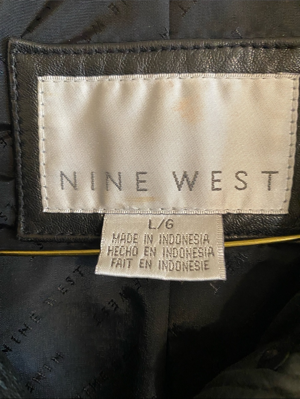 Nine West Black Button-Front Leather Jacket - Picture 2 of 7